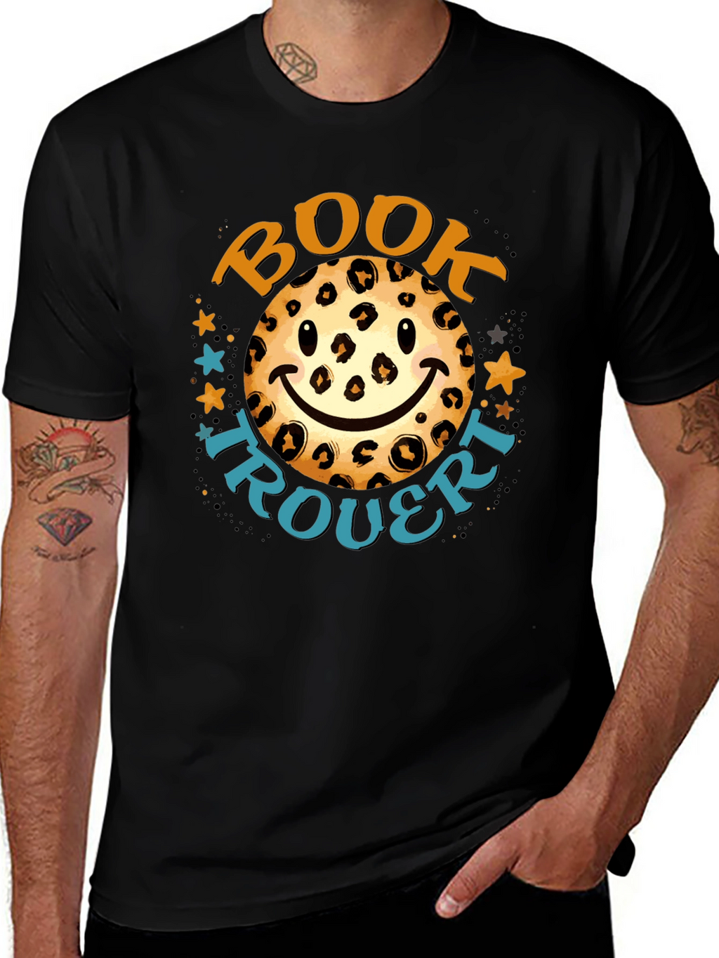 Leopard Smiley Book Trouvert T-Shirt