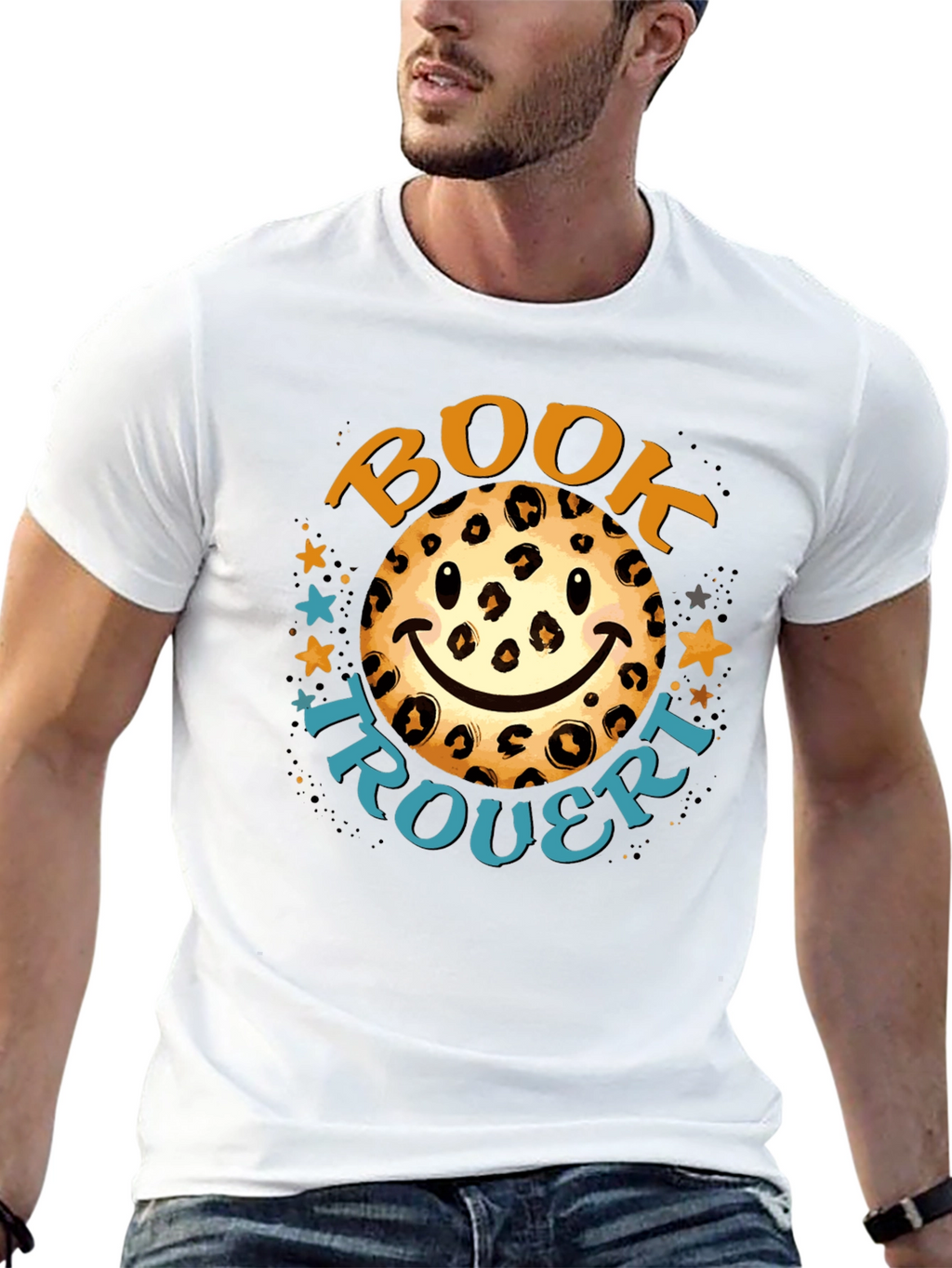 Leopard Smiley Book Trouvert T-Shirt