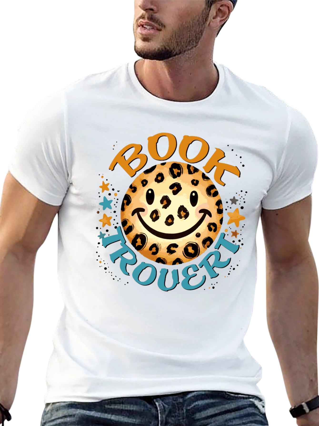 Leopard Smiley Book Trouvert T-Shirt