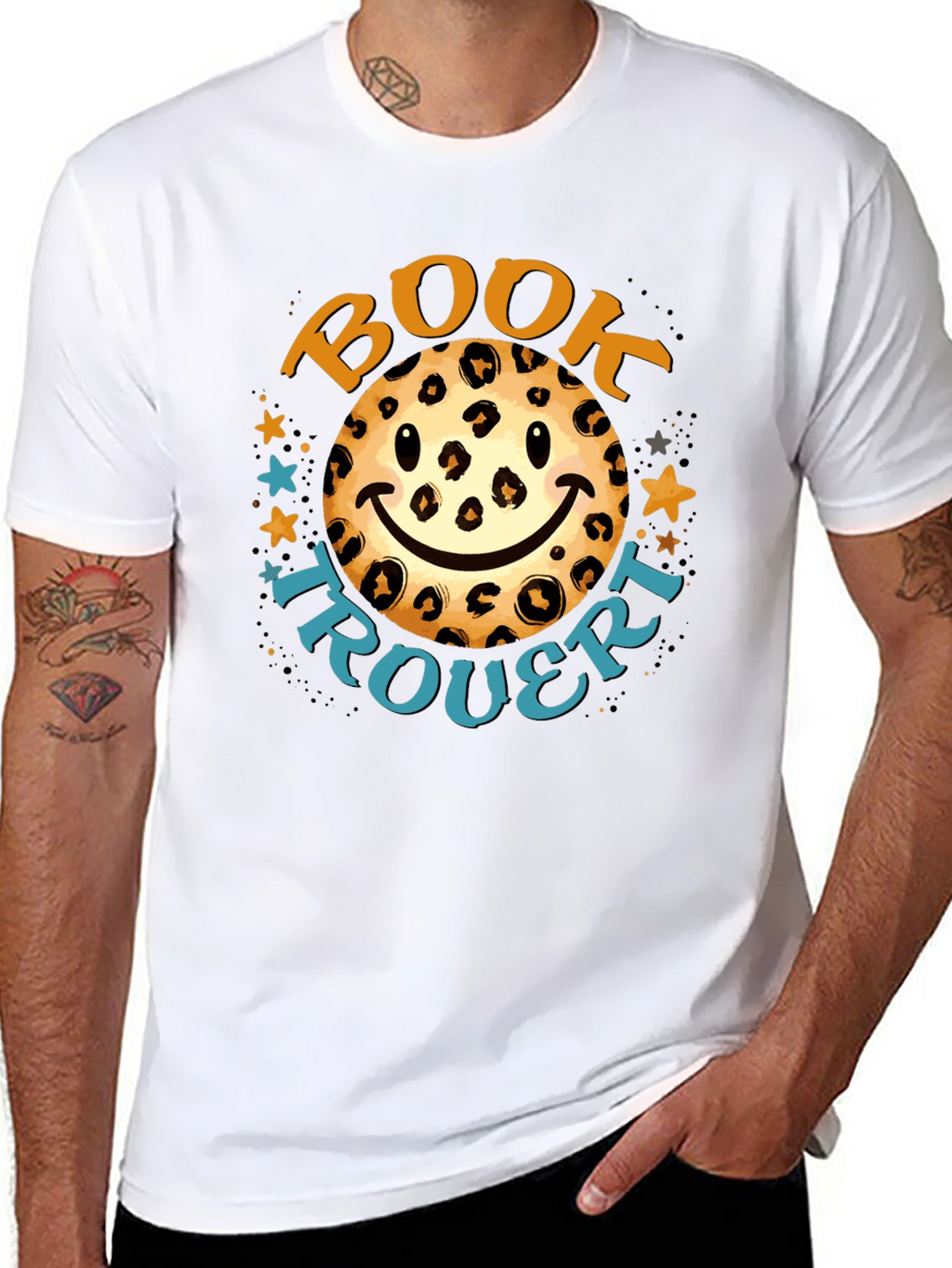 Leopard Smiley Book Trouvert T-Shirt