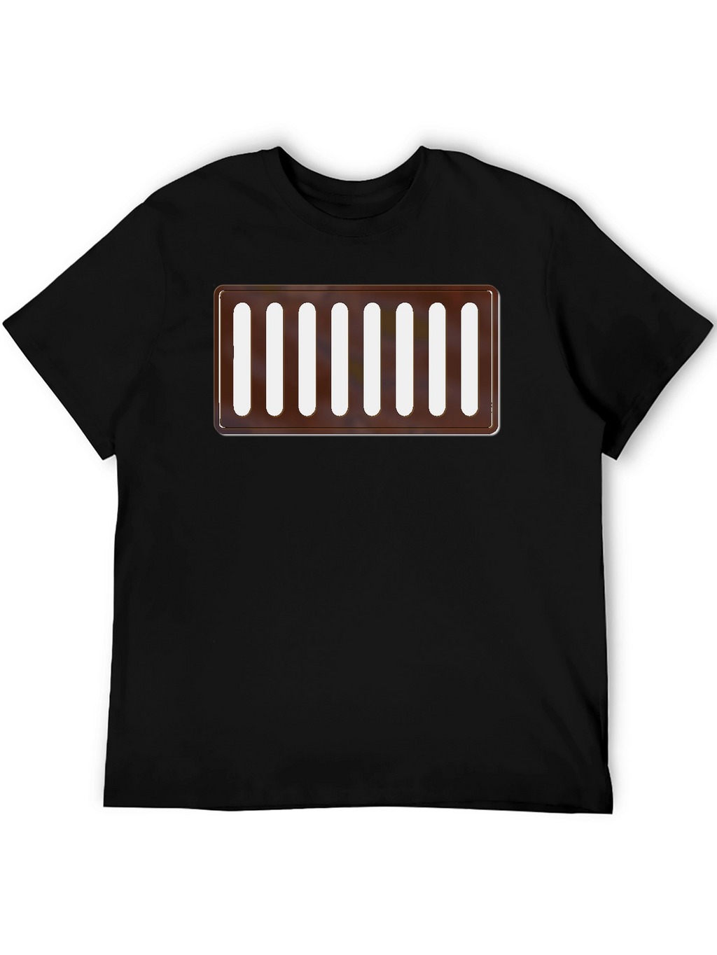 Novelty Manhole Cover Graphic Tee - Black