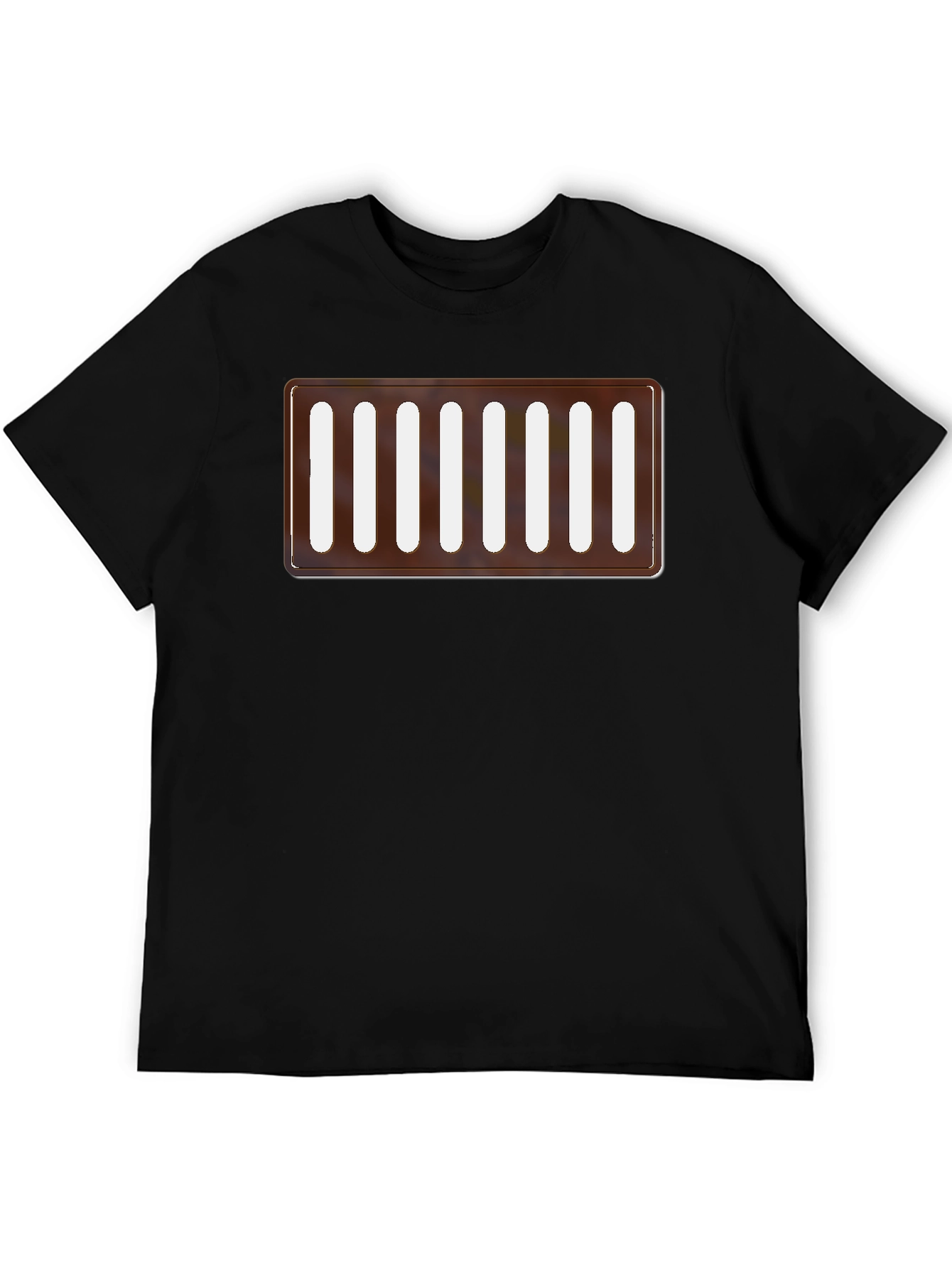 Novelty Manhole Cover Graphic Tee - Black