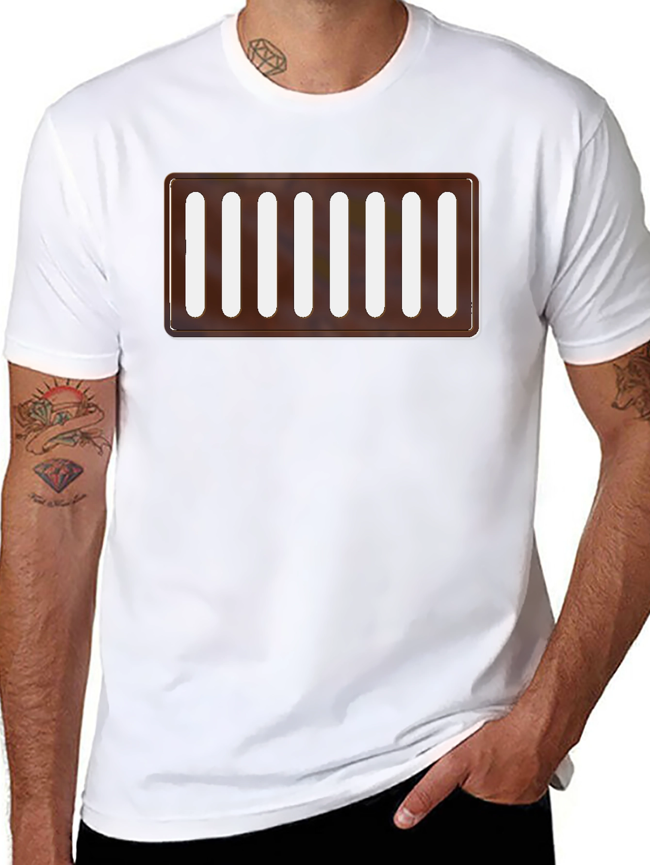 Novelty Manhole Cover Graphic Tee - Black