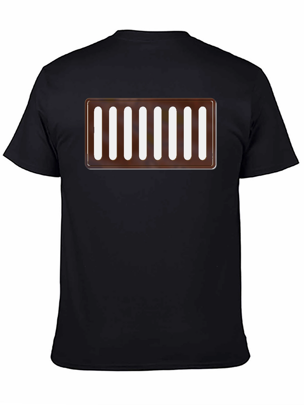 Novelty Manhole Cover Graphic Tee - Black