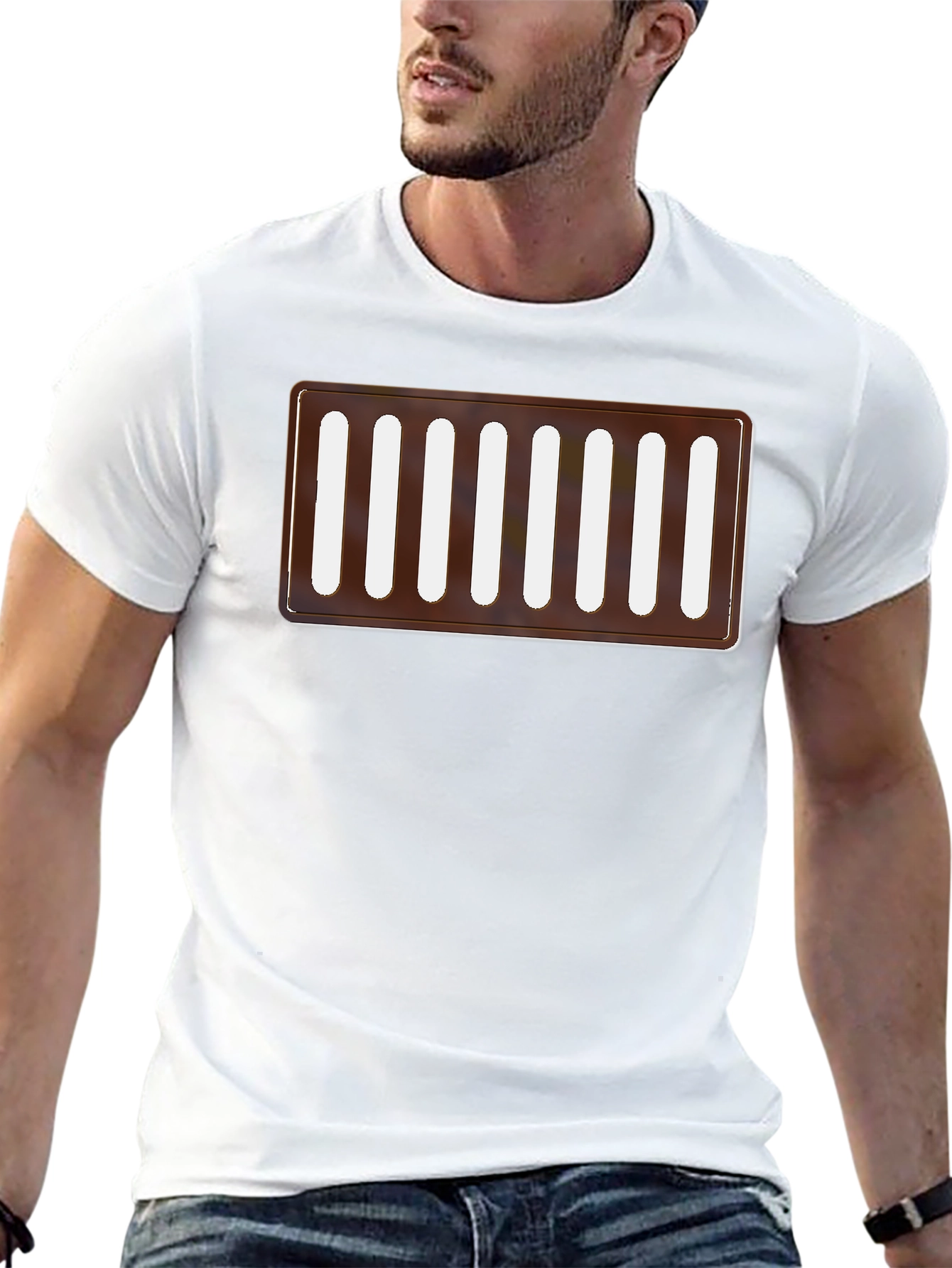 Novelty Manhole Cover Graphic Tee - Black