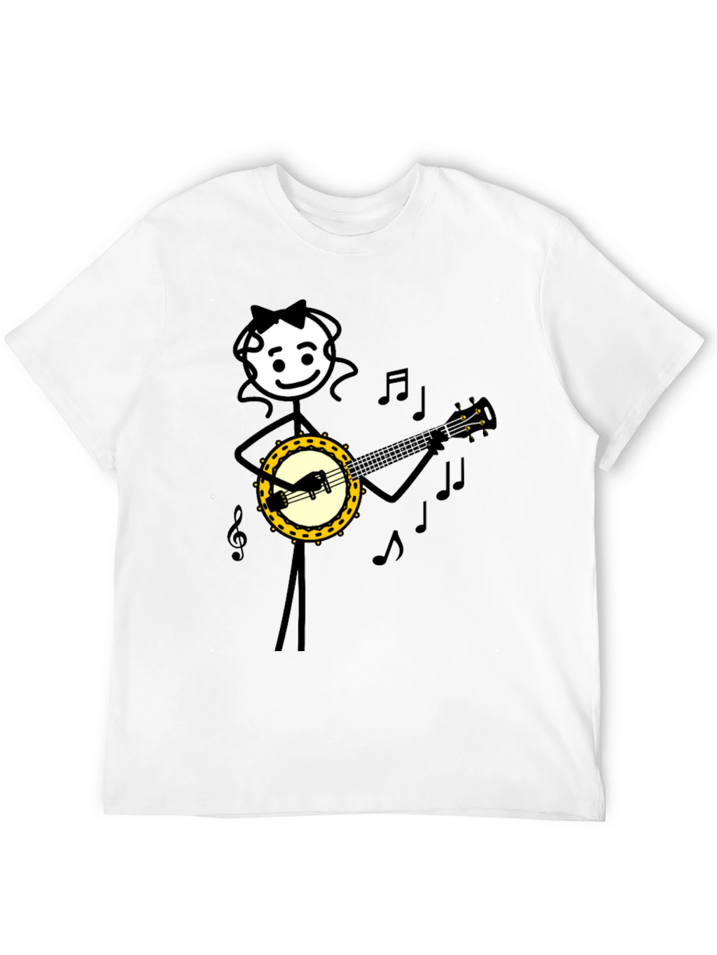 Banjo Playing Stick Figure T-Shirt
