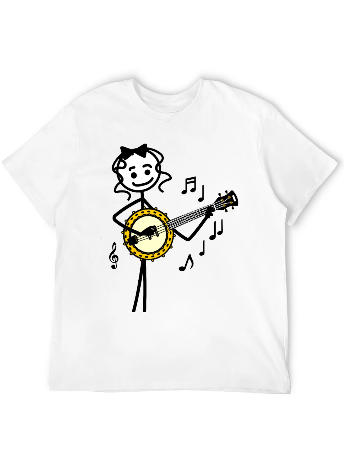 Banjo Playing Stick Figure T-Shirt