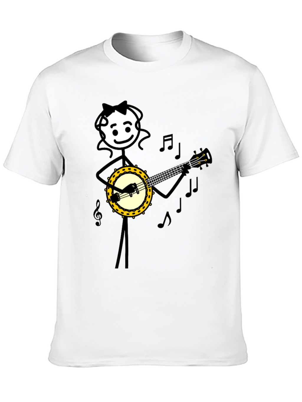 Banjo Playing Stick Figure T-Shirt