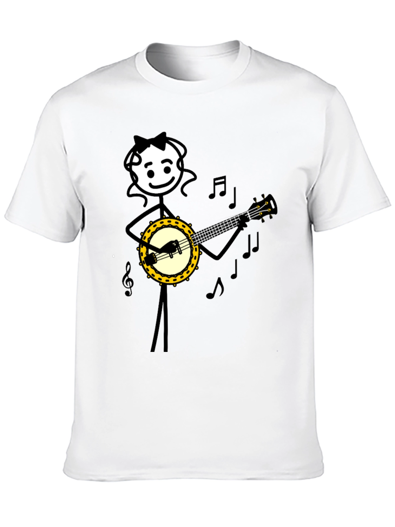 Banjo Playing Stick Figure T-Shirt