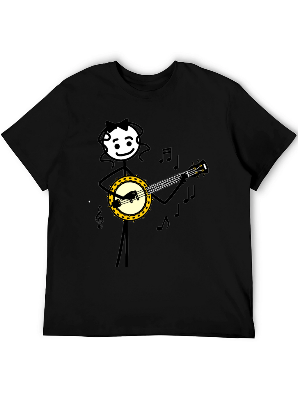 Banjo Playing Stick Figure T-Shirt
