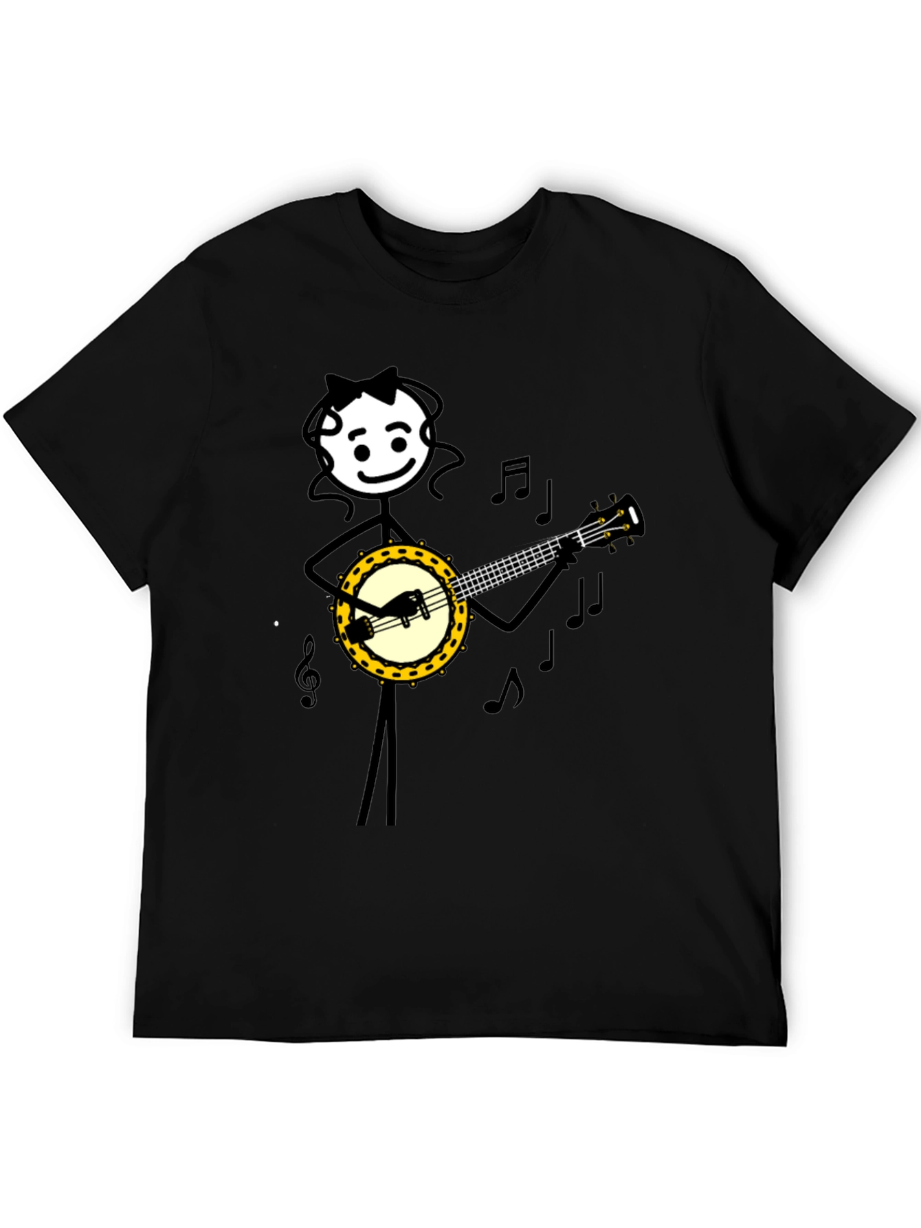 Banjo Playing Stick Figure T-Shirt