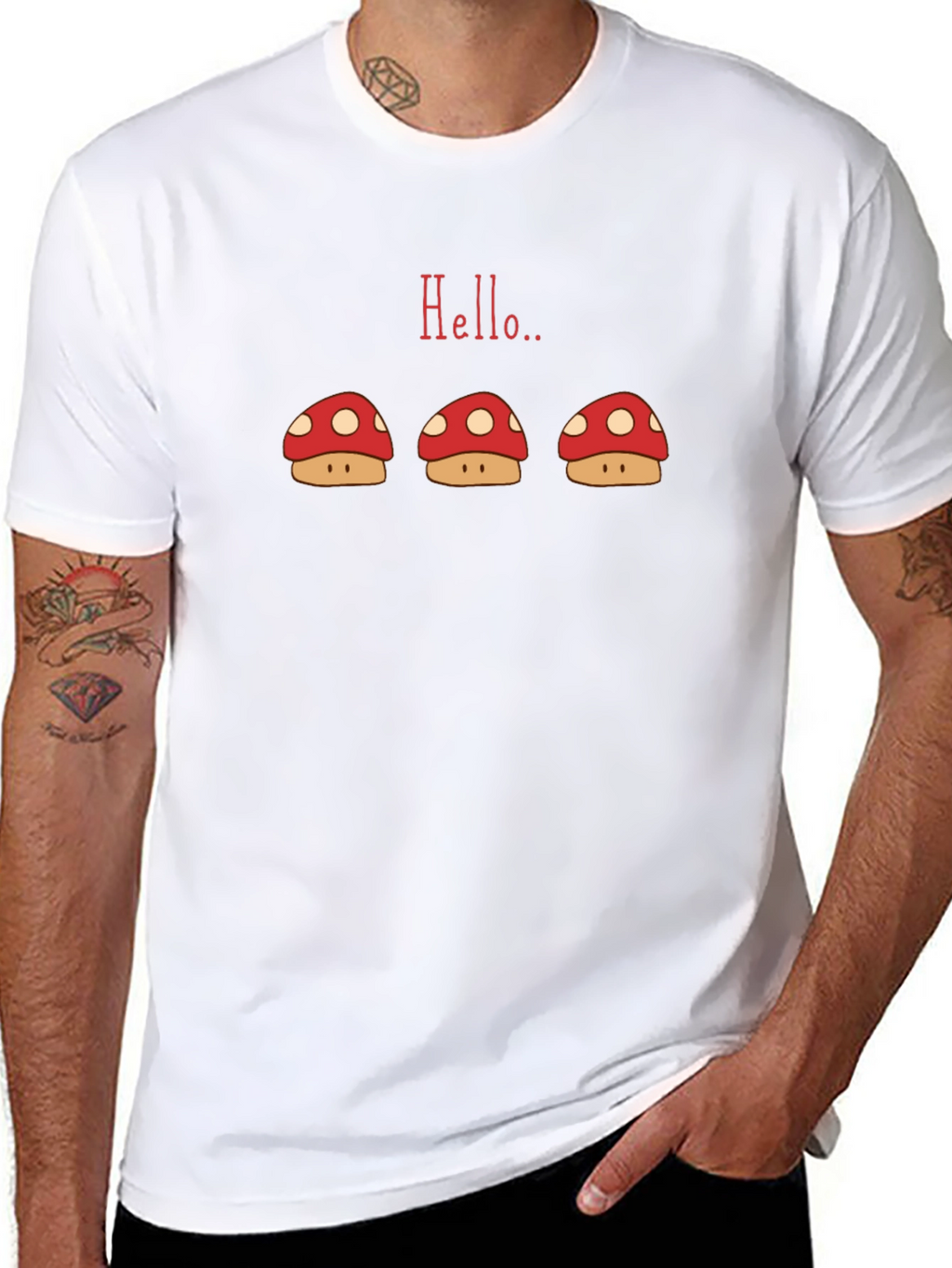 Mushroom Graphic T-Shirt - Quirky Casual Tee