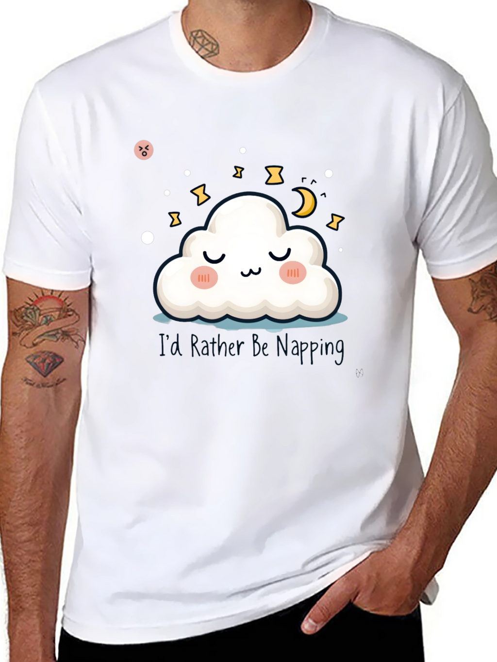 Cute Cloud Napping T-Shirt - Dreamy & Comfy
