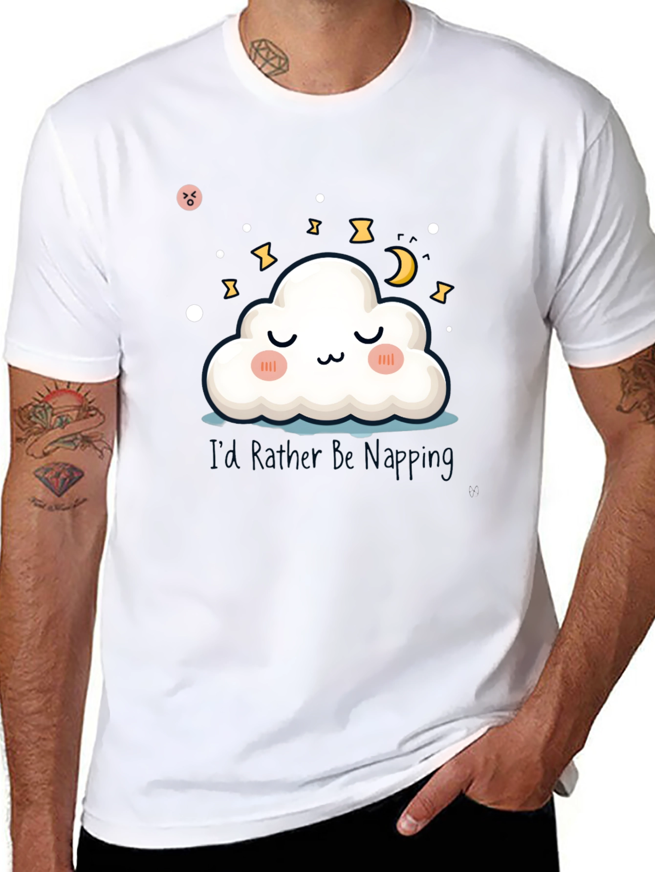 Cute Cloud Napping T-Shirt - Dreamy & Comfy