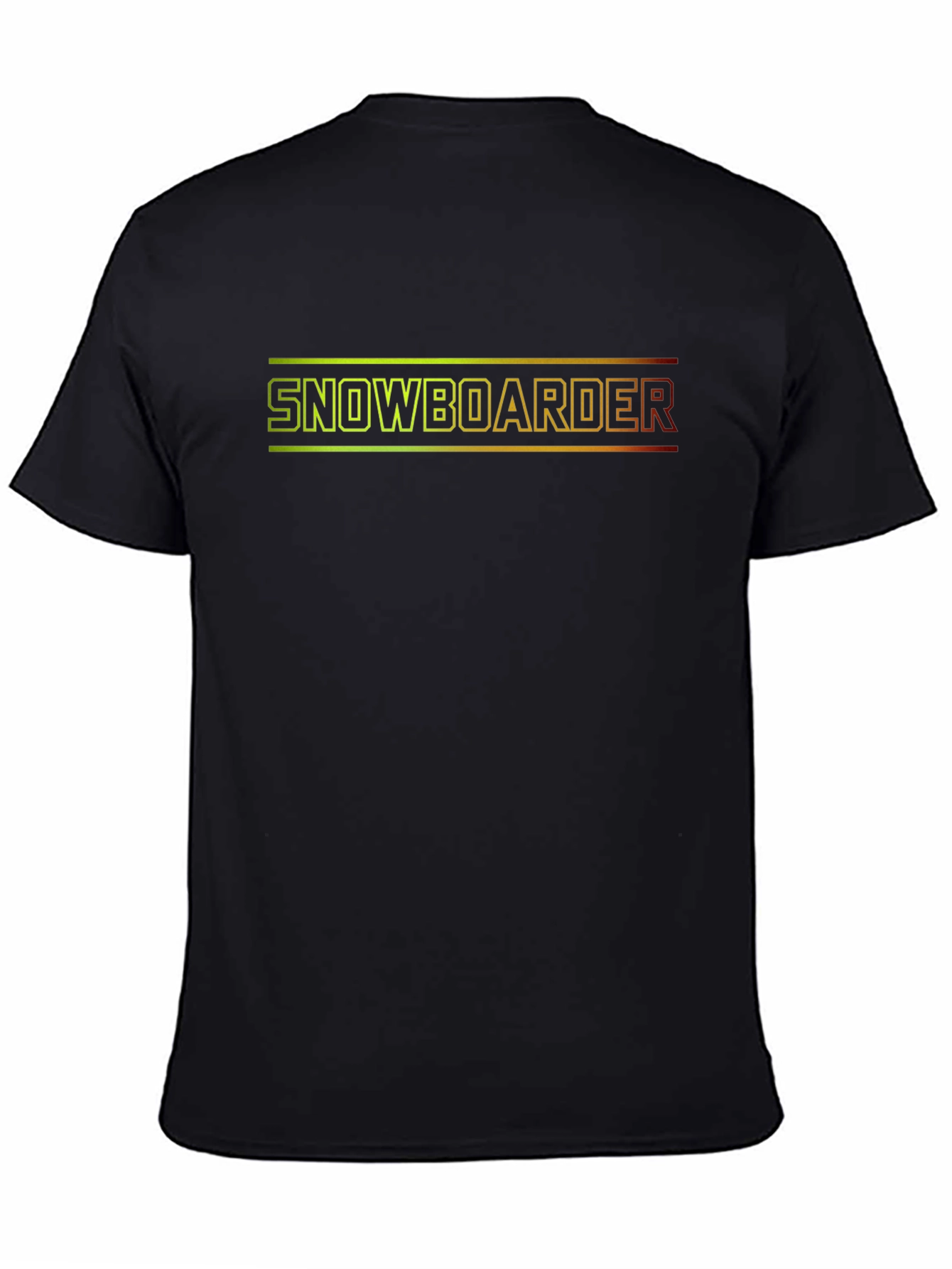 Snowboarder Graphic Tee - Black Cotton Blend