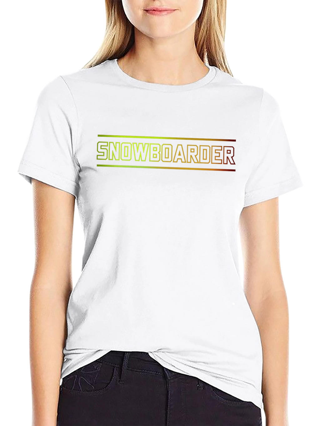 Snowboarder Graphic Tee - Black Cotton Blend
