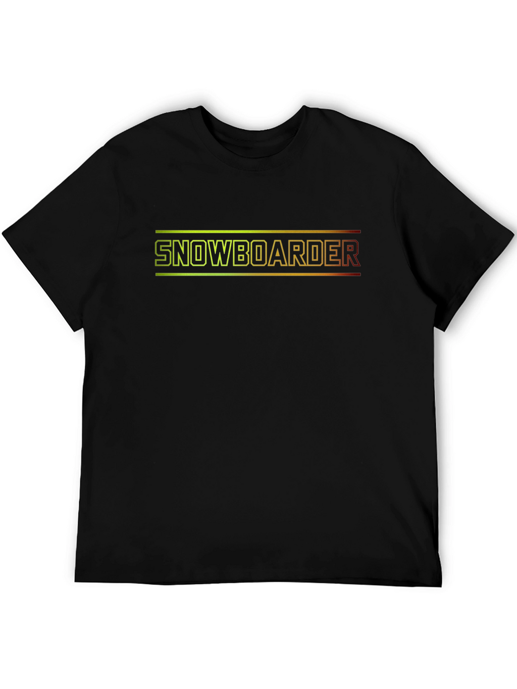 Snowboarder Graphic Tee - Black Cotton Blend
