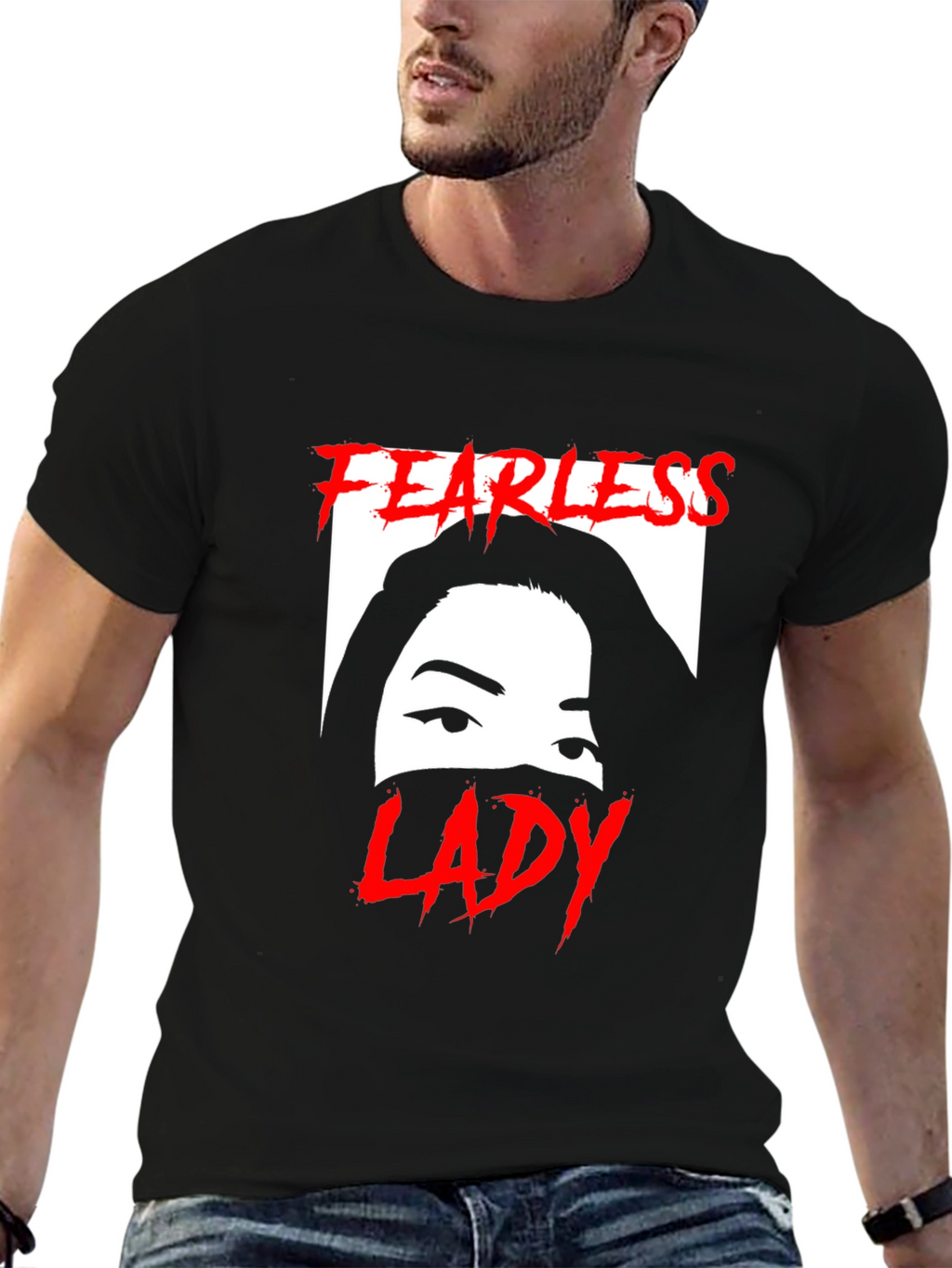 Fearless Lady Graphic T-Shirt - Unisex Black Tee