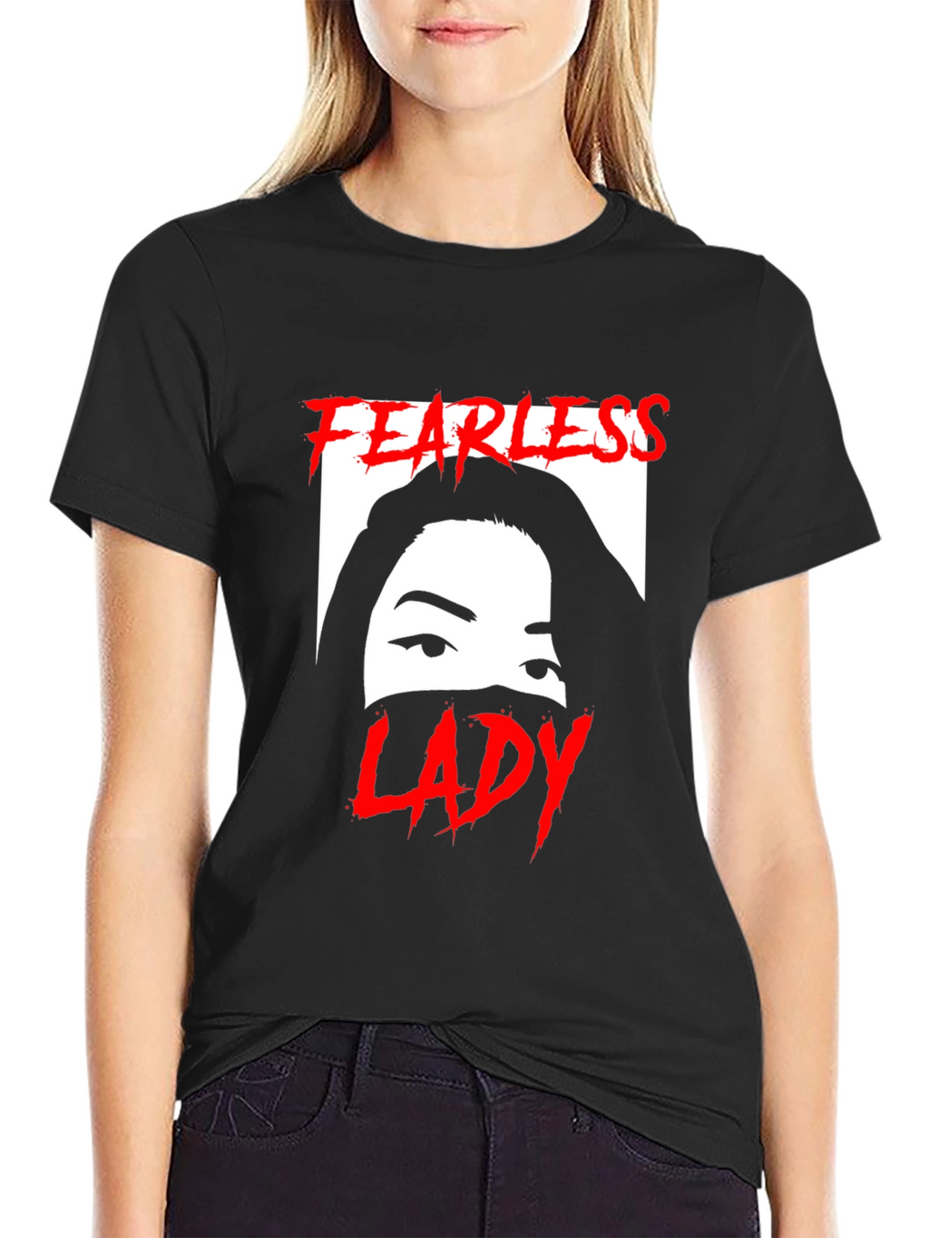 Fearless Lady Graphic T-Shirt - Unisex Black Tee