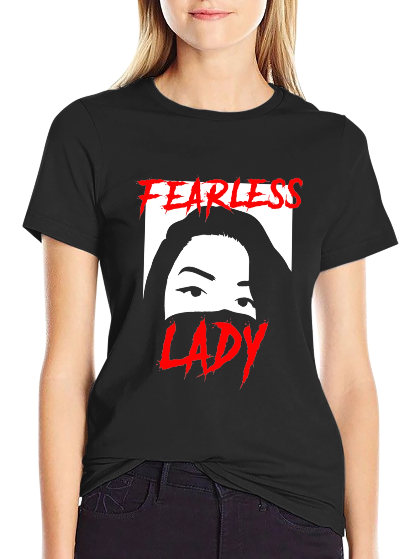 Fearless Lady Graphic T-Shirt - Unisex Black Tee