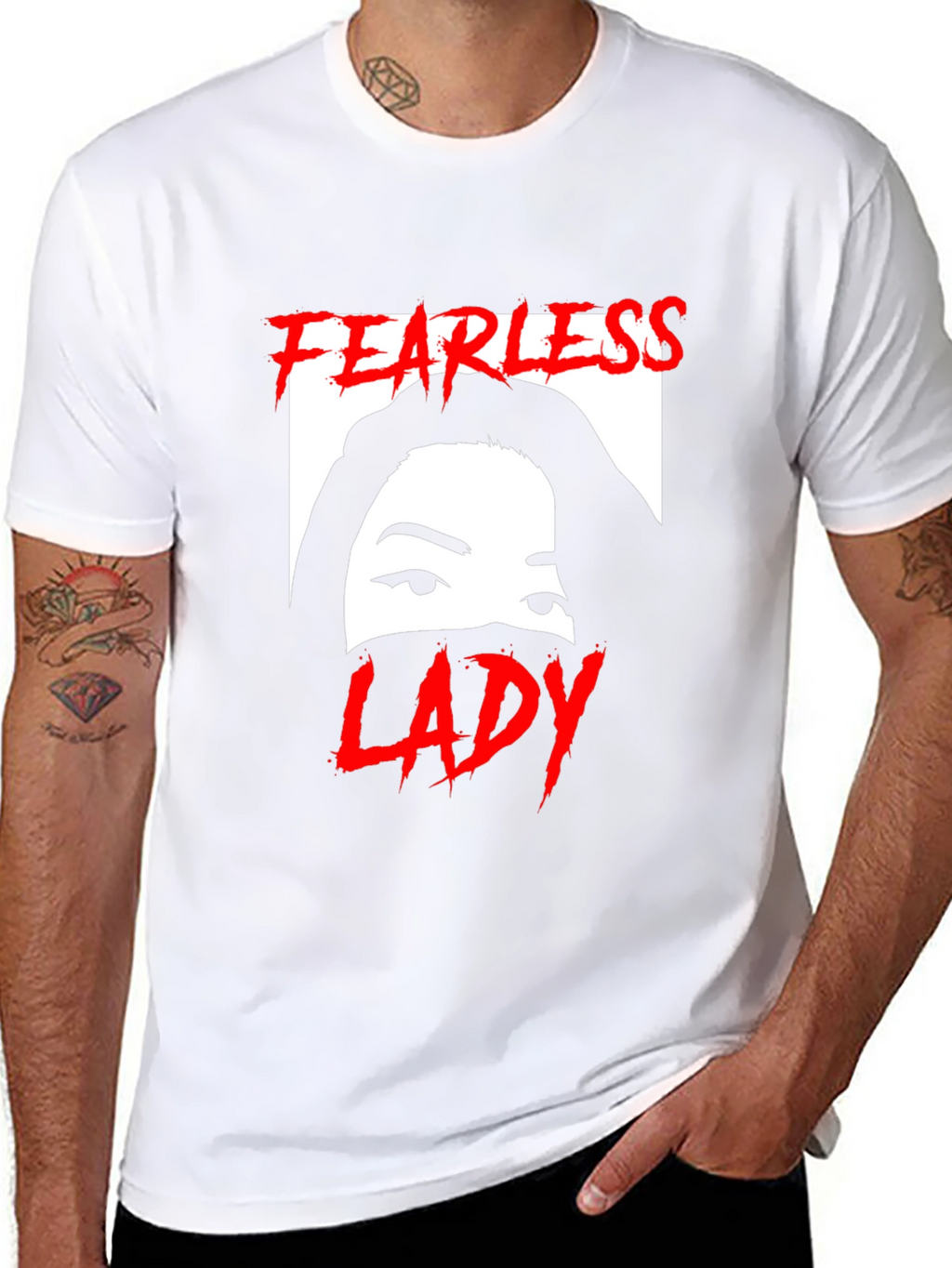 Fearless Lady Graphic T-Shirt - Unisex Black Tee