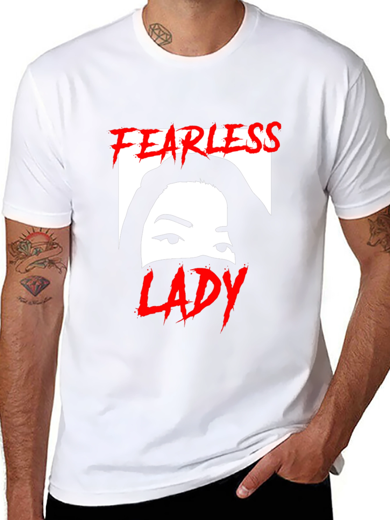 Fearless Lady Graphic T-Shirt - Unisex Black Tee