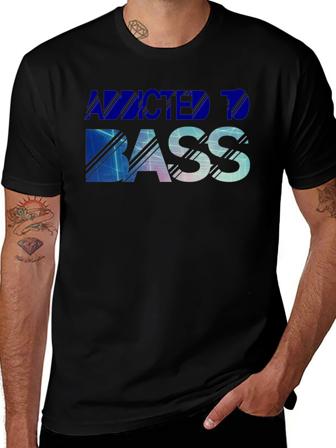 Addicted To Bass Graphic Tee - Stylish Music Lover Shirt