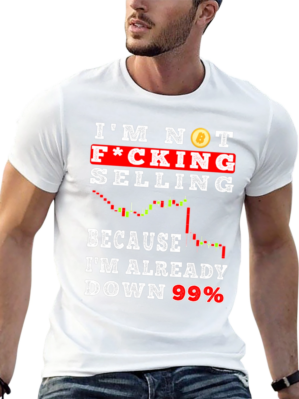 Bitcoin Investment Humor T-Shirt - Down 99%