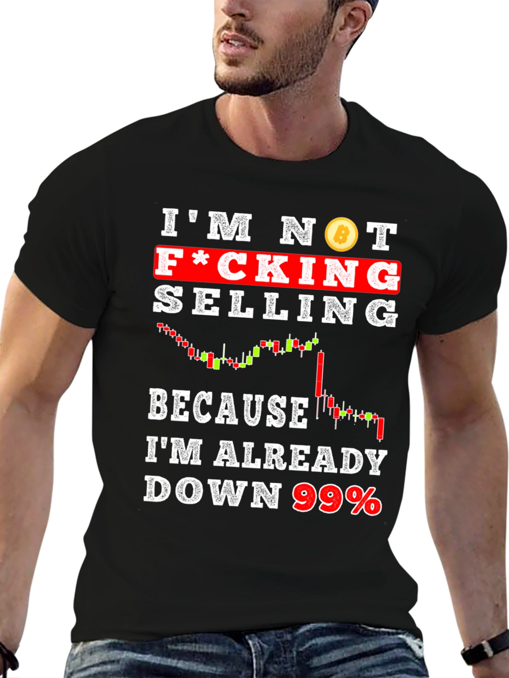 Bitcoin Investment Humor T-Shirt - Down 99%