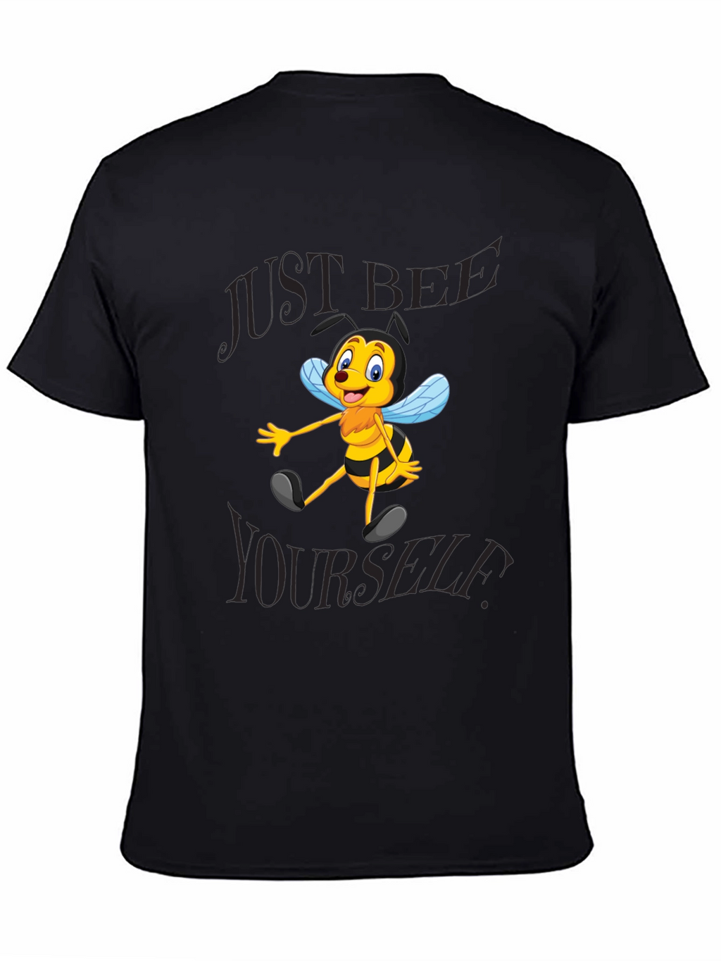 Just Bee Yourself T-Shirt - Black Cotton Blend