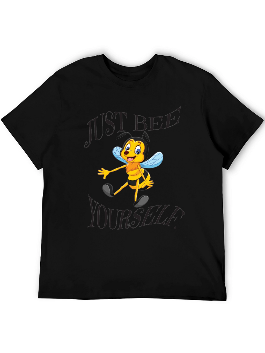 Just Bee Yourself T-Shirt - Black Cotton Blend