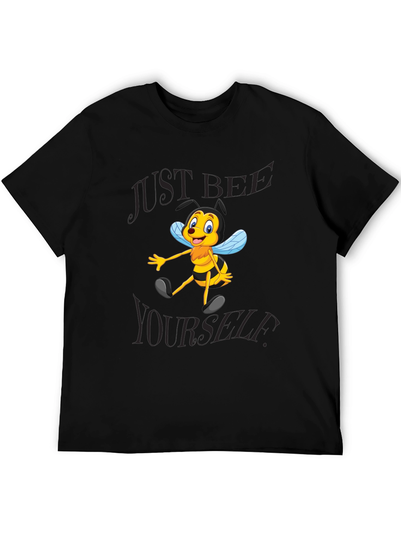 Just Bee Yourself T-Shirt - Black Cotton Blend