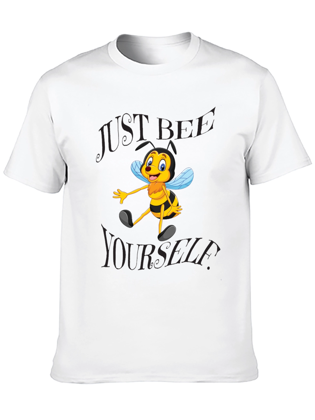 Just Bee Yourself T-Shirt - Black Cotton Blend