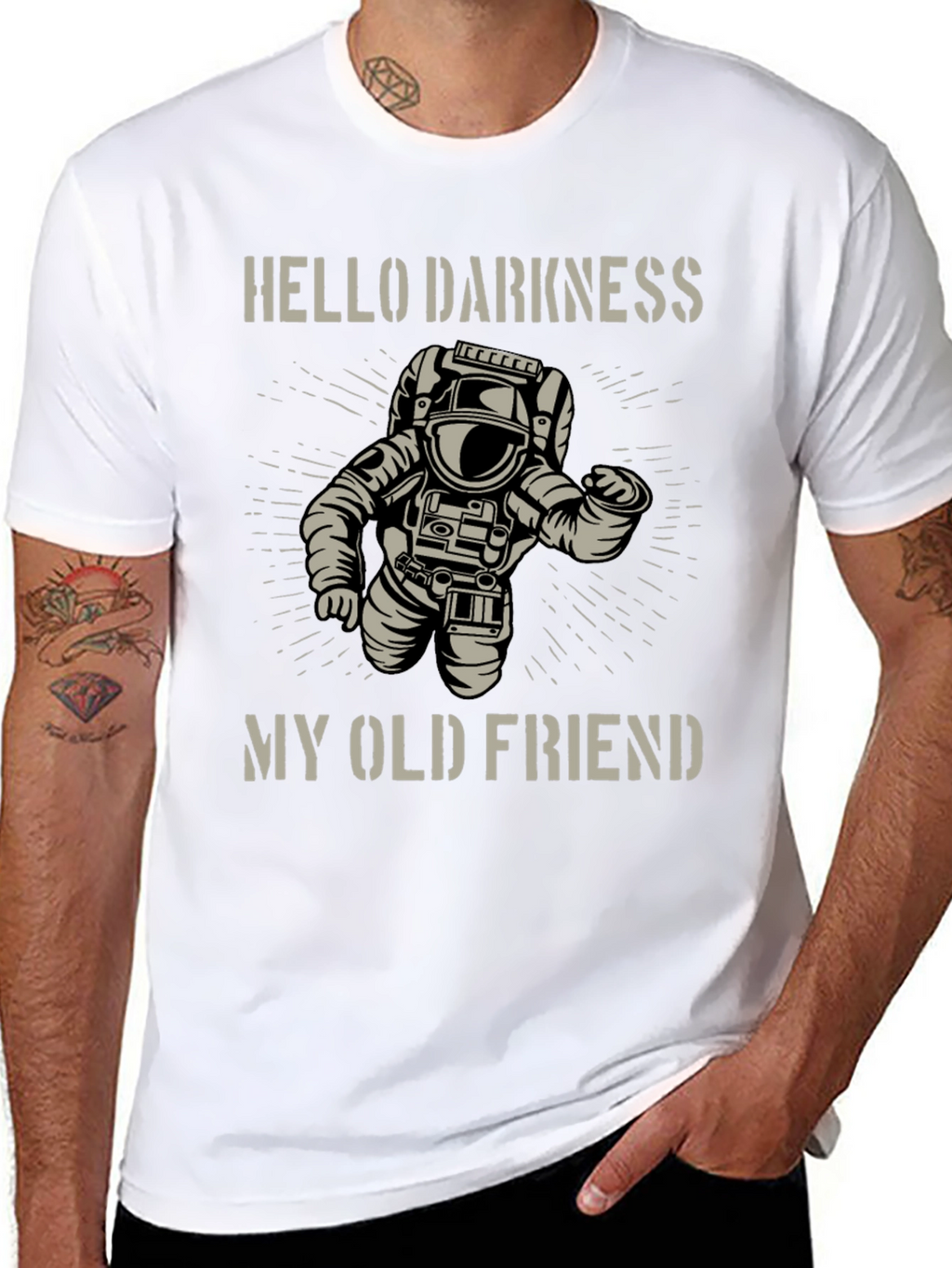 Hello Darkness Astronaut Graphic Tee