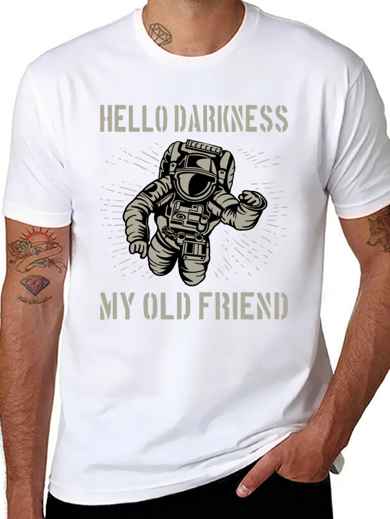 Hello Darkness Astronaut Graphic Tee
