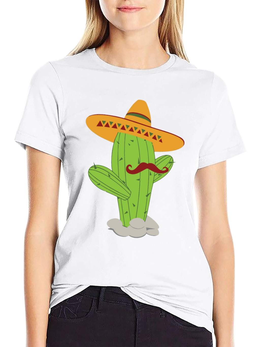 Cactus Sombrero Graphic T-Shirt