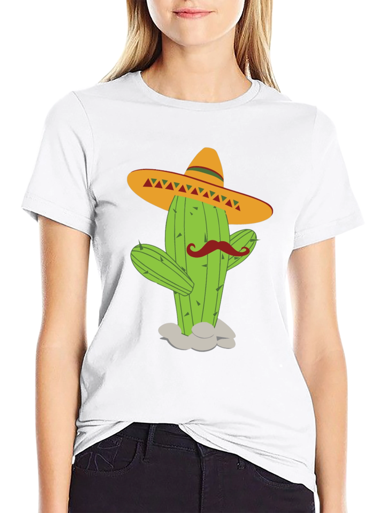 Cactus Sombrero Graphic T-Shirt
