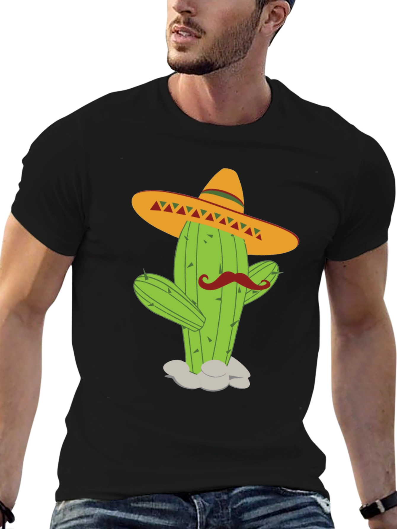Cactus Sombrero Graphic T-Shirt