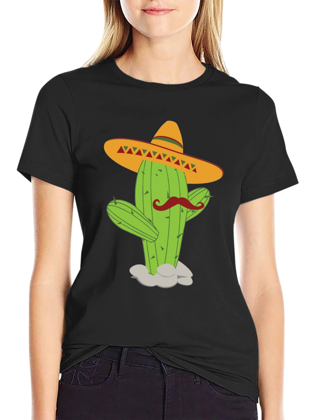 Cactus Sombrero Graphic T-Shirt