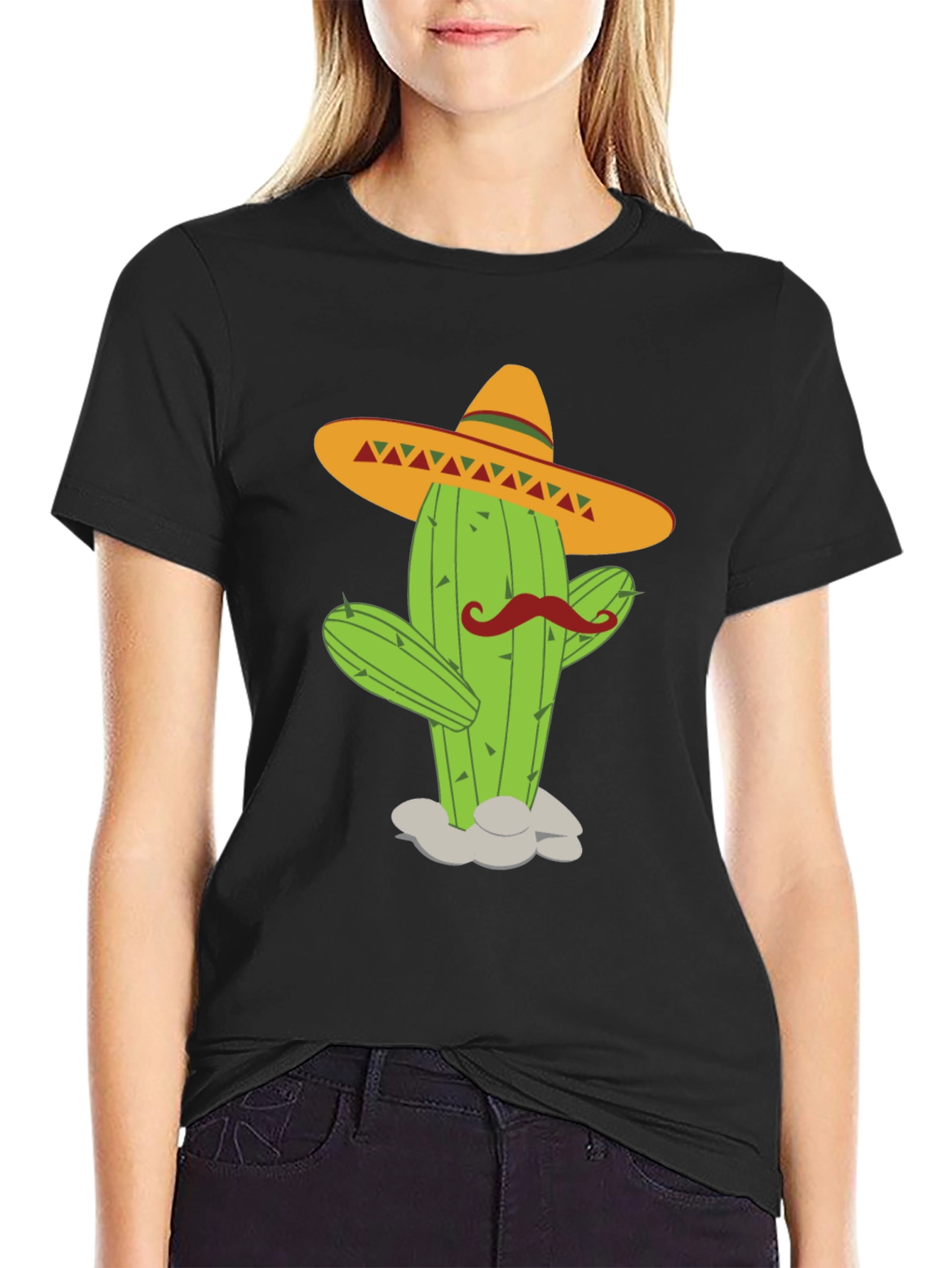 Cactus Sombrero Graphic T-Shirt