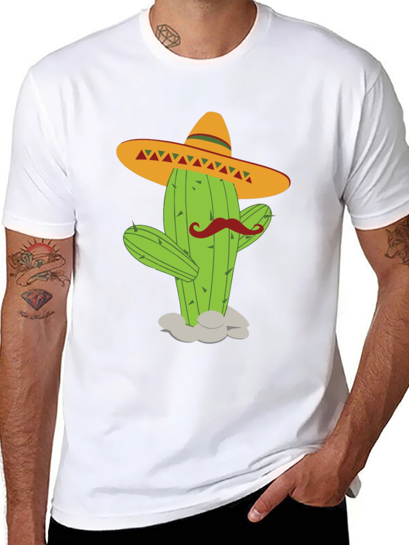 Cactus Sombrero Graphic T-Shirt