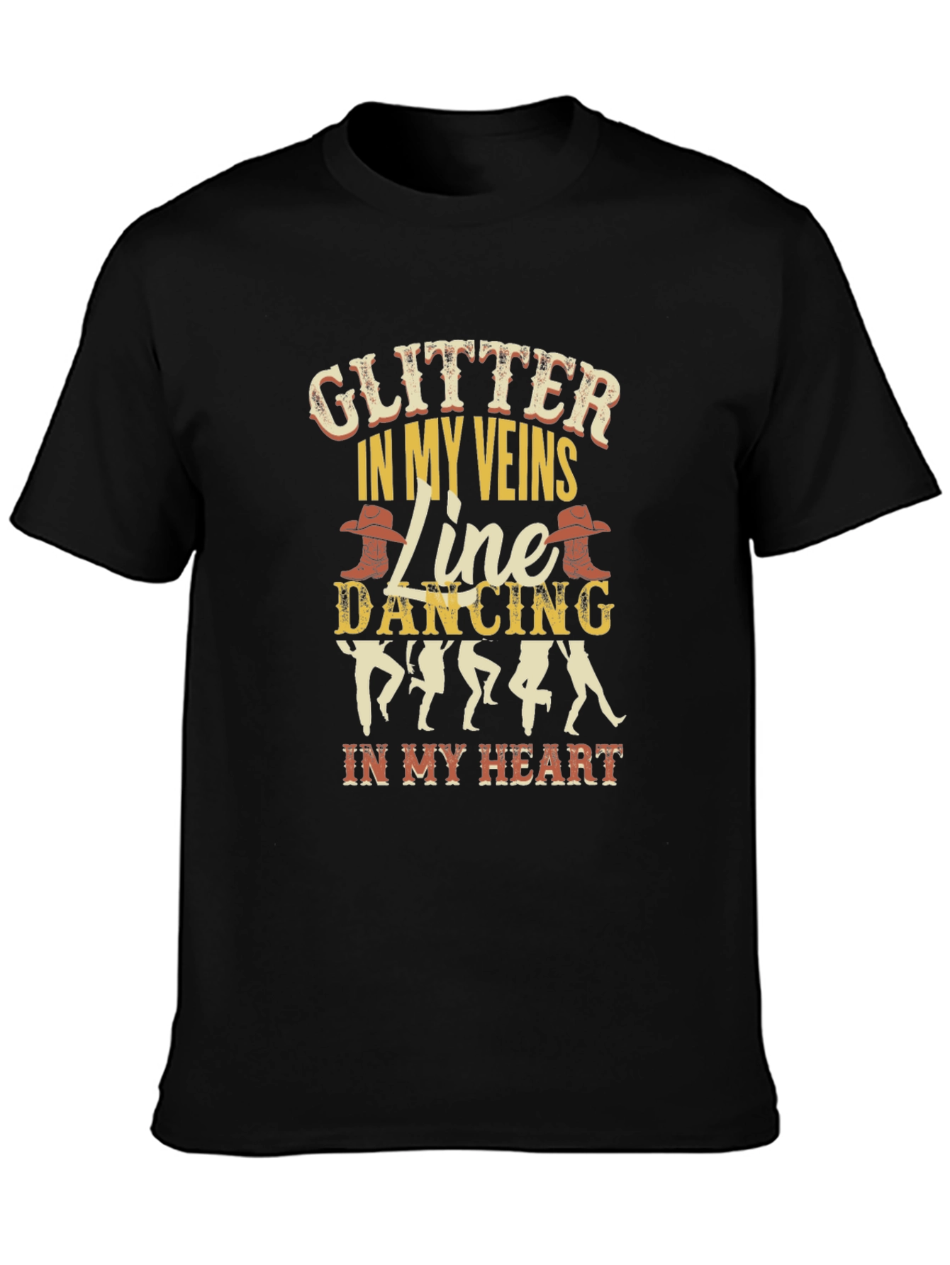 Glitter In My Veins Line Dancing T-Shirt