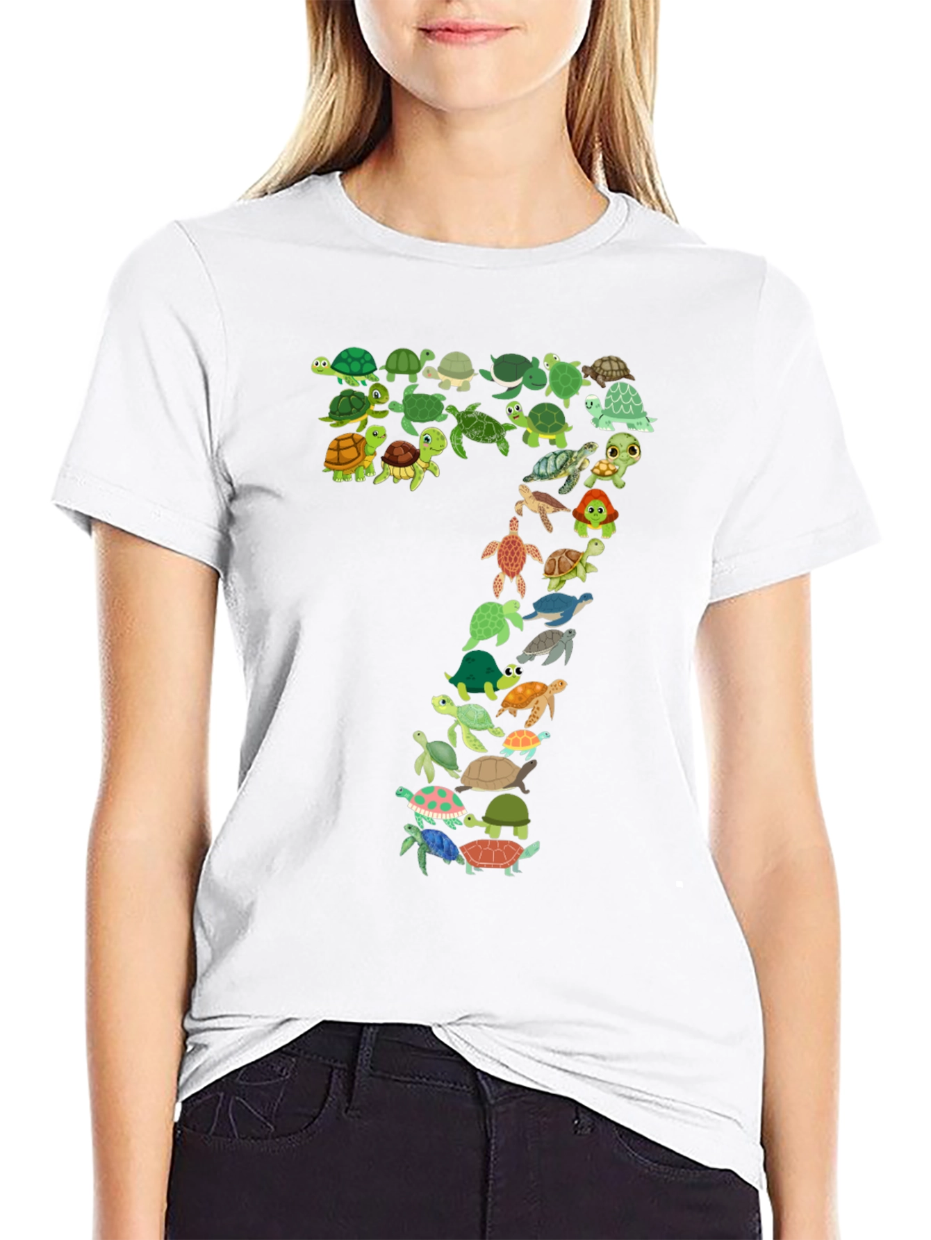 Turtle Number 7 Black T-Shirt