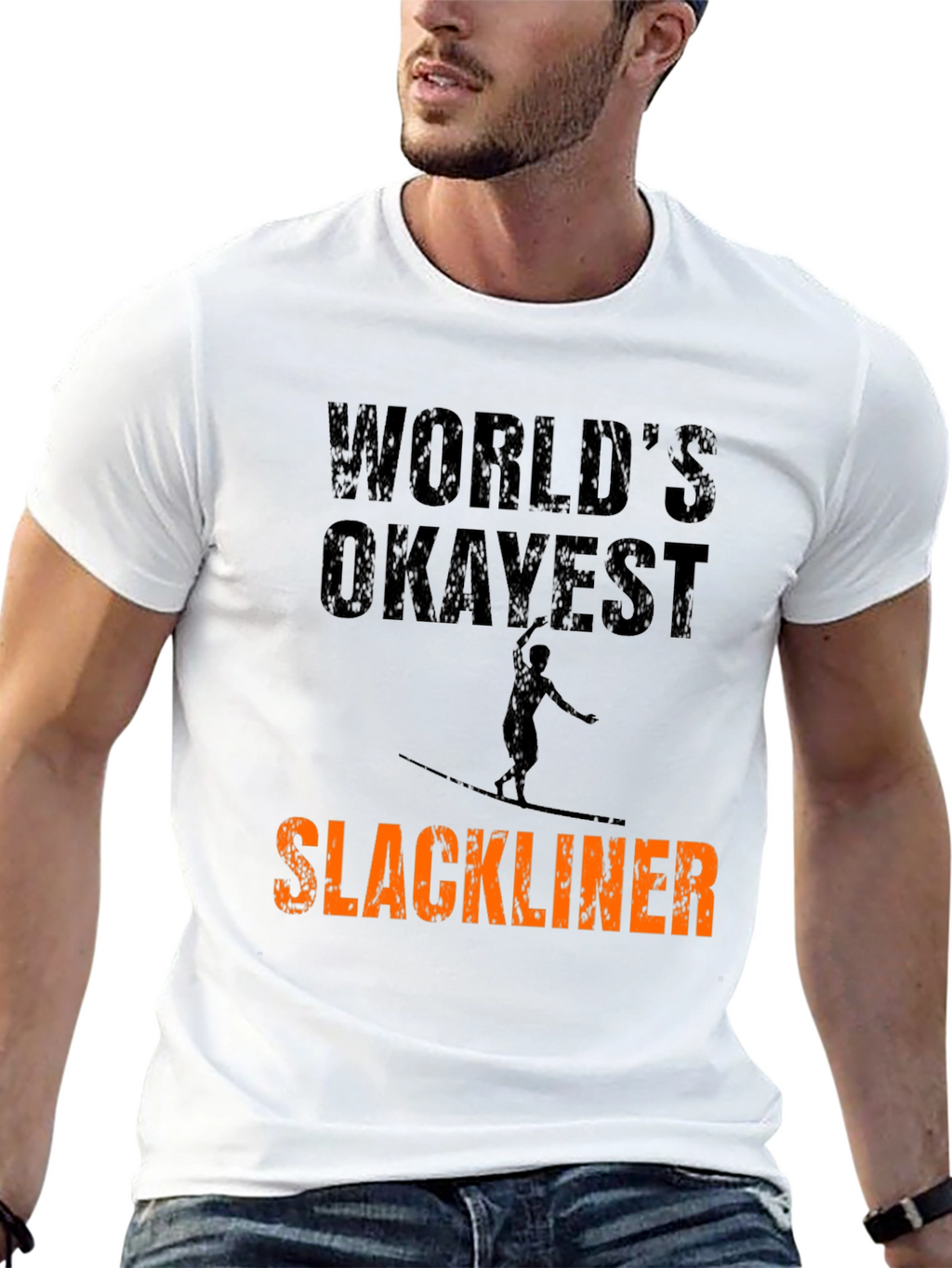 Worlds Okayest Slackliner Graphic Tee