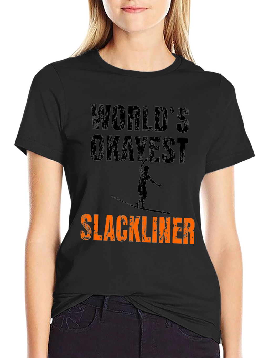 Worlds Okayest Slackliner Graphic Tee