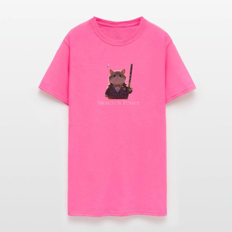 Elegant Cat Samurai with Sword and Quote