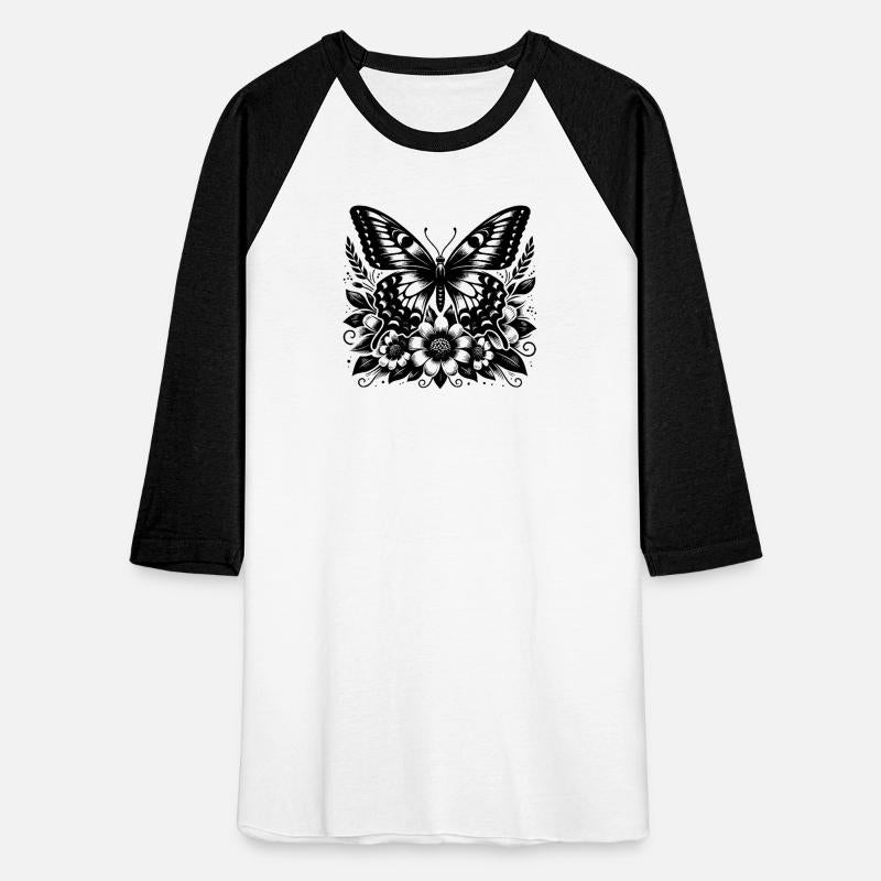Elegant Natural Butterfly Design With Flowers
