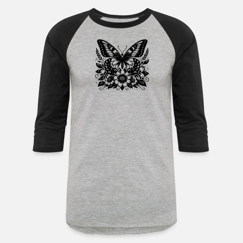 Elegant Natural Butterfly Design With Flowers