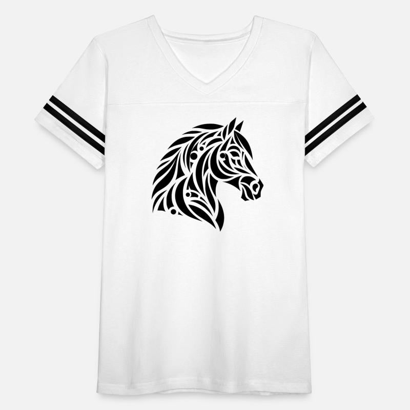 Elegant Tribal Horse Head Portrait Pony Tattoo