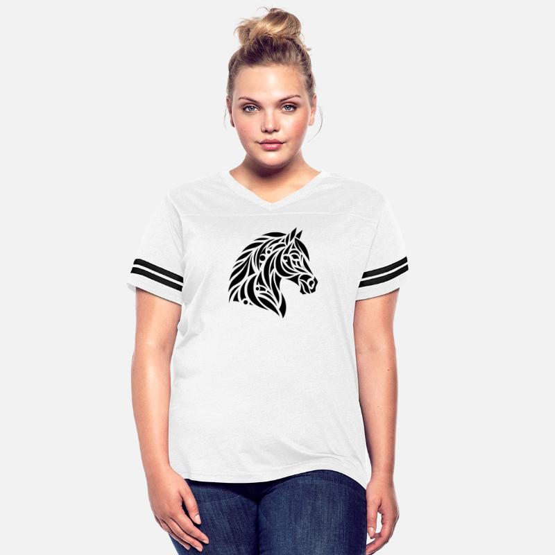 Elegant Tribal Horse Head Portrait Pony Tattoo